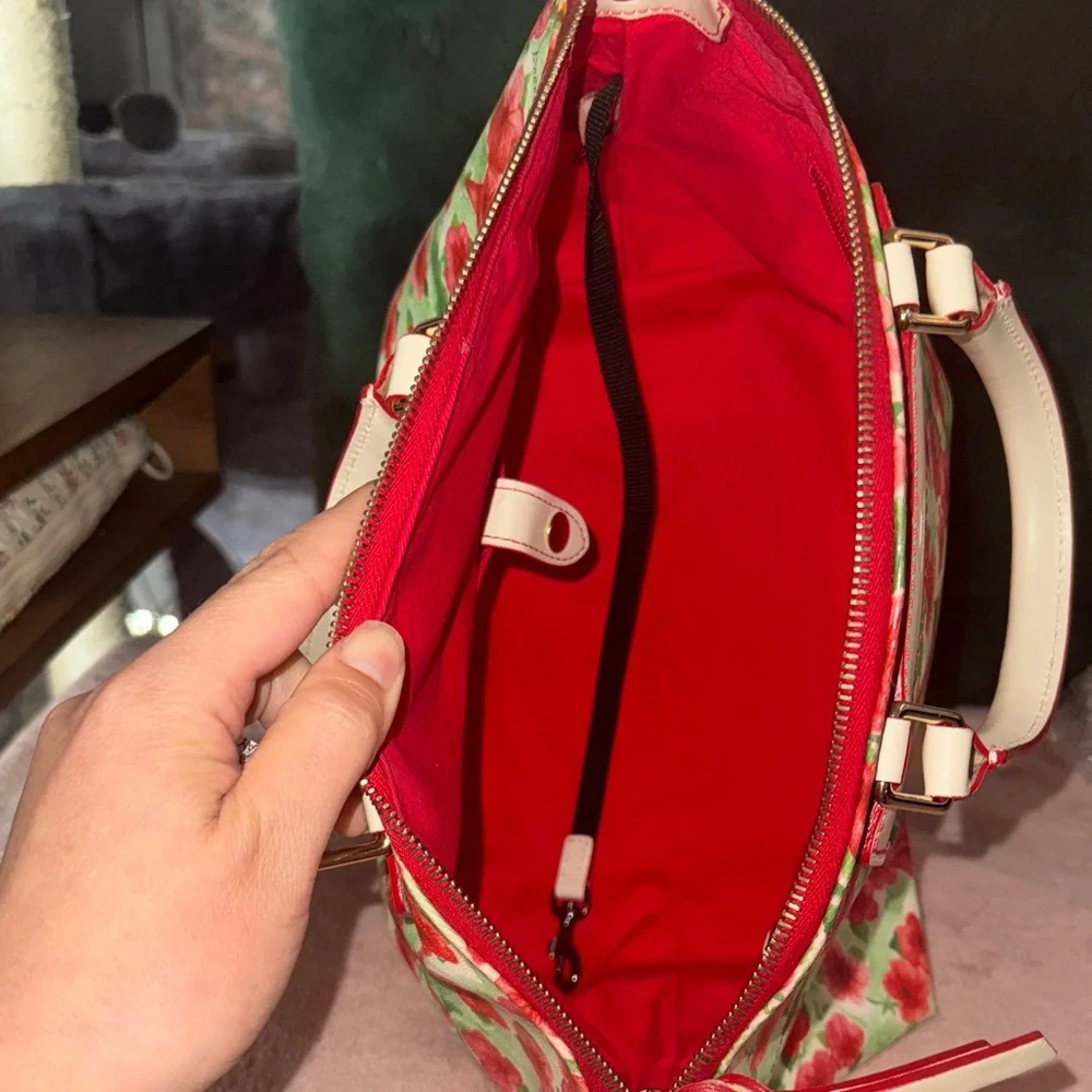 Dooney and Bourke Floral Satchel in coated cotton - Picture 2 of 8